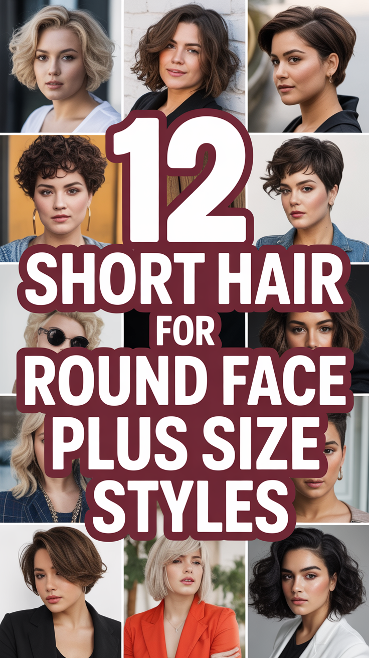✨ 12 Short Hair for Round Face Plus Size Styles