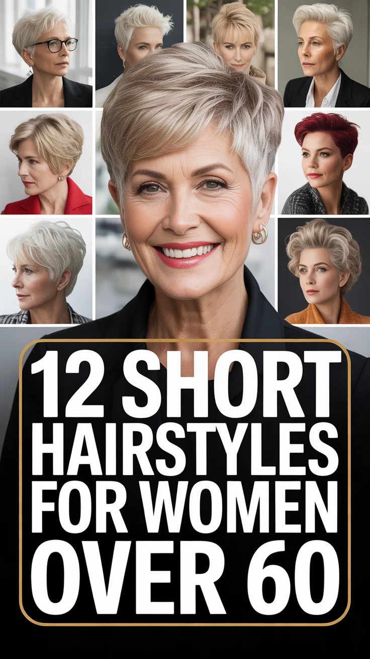 ✨ 12 Short Hairstyles For Women Over 60