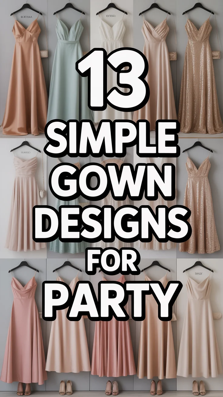 ✨ 13 Simple Gown Designs For Party