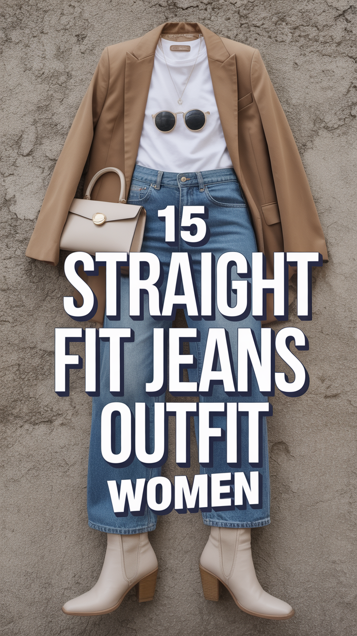 👖 15 Straight Fit Jeans Outfit Women