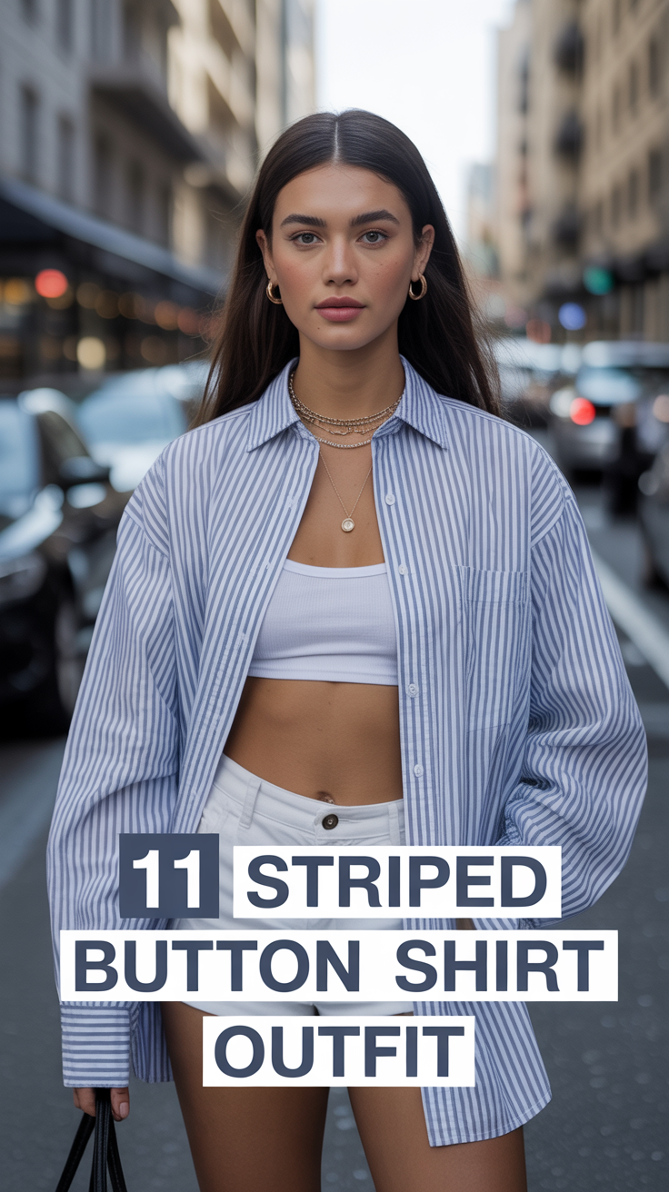 👔 11 Striped Button Up Shirt Outfit