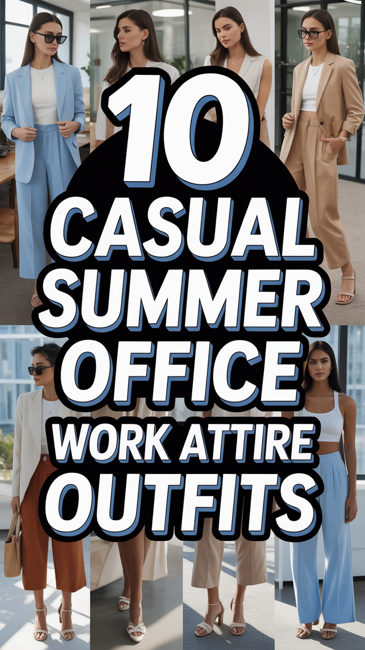 ✨ 10 Casual Summer Office Work Attire Outfits