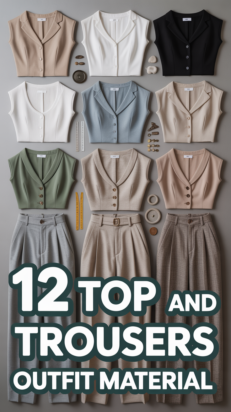 🧵 12 Top And Trousers Outfit Material