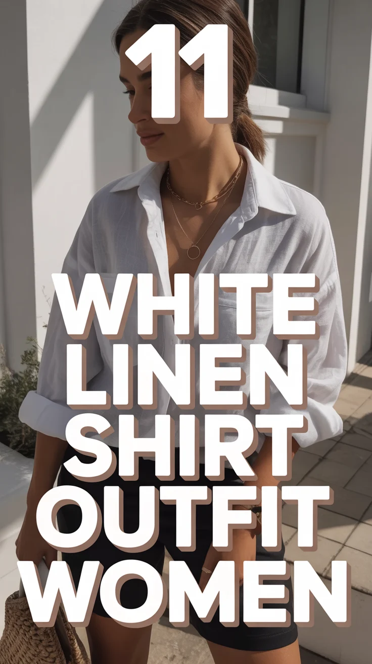 🕊️ 11 White Linen Shirt Outfit Women