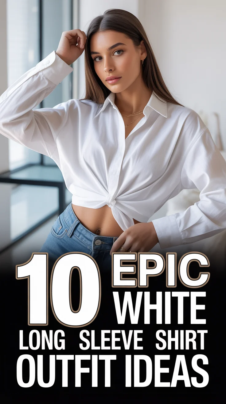 ✨ 10 Epic White Long Sleeve Shirt Outfit Ideas
