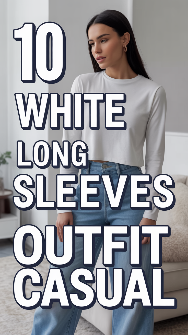 🧺 10 White Long Sleeves Outfit Casual