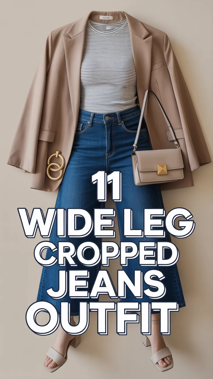 🧷 11 Wide Leg Cropped Jeans Outfit