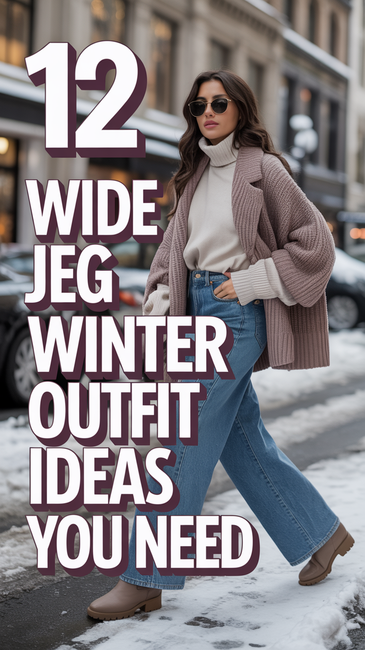 👖 12 Wide Leg Jeans Winter Outfit Ideas