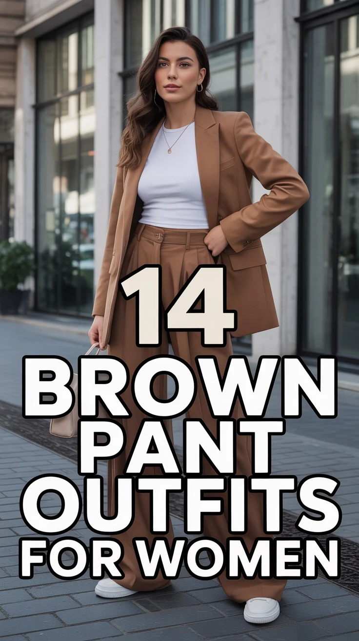 👔 14 Brown Pant Outfits For Women