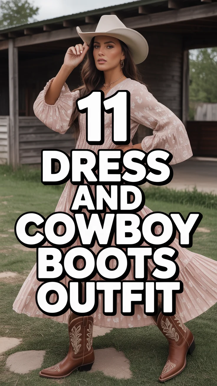 🤠 11 Dress And Cowboy Boots Outfit