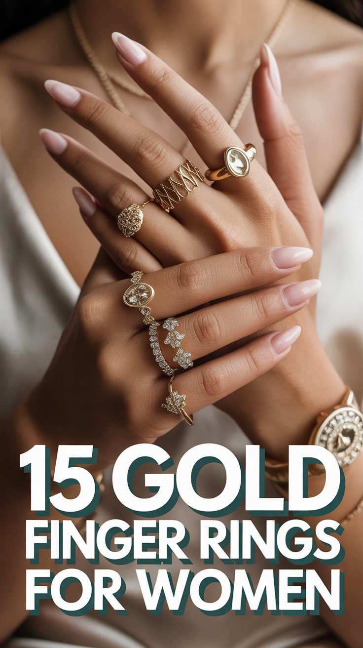 💍 15 Gold Finger Rings For Women