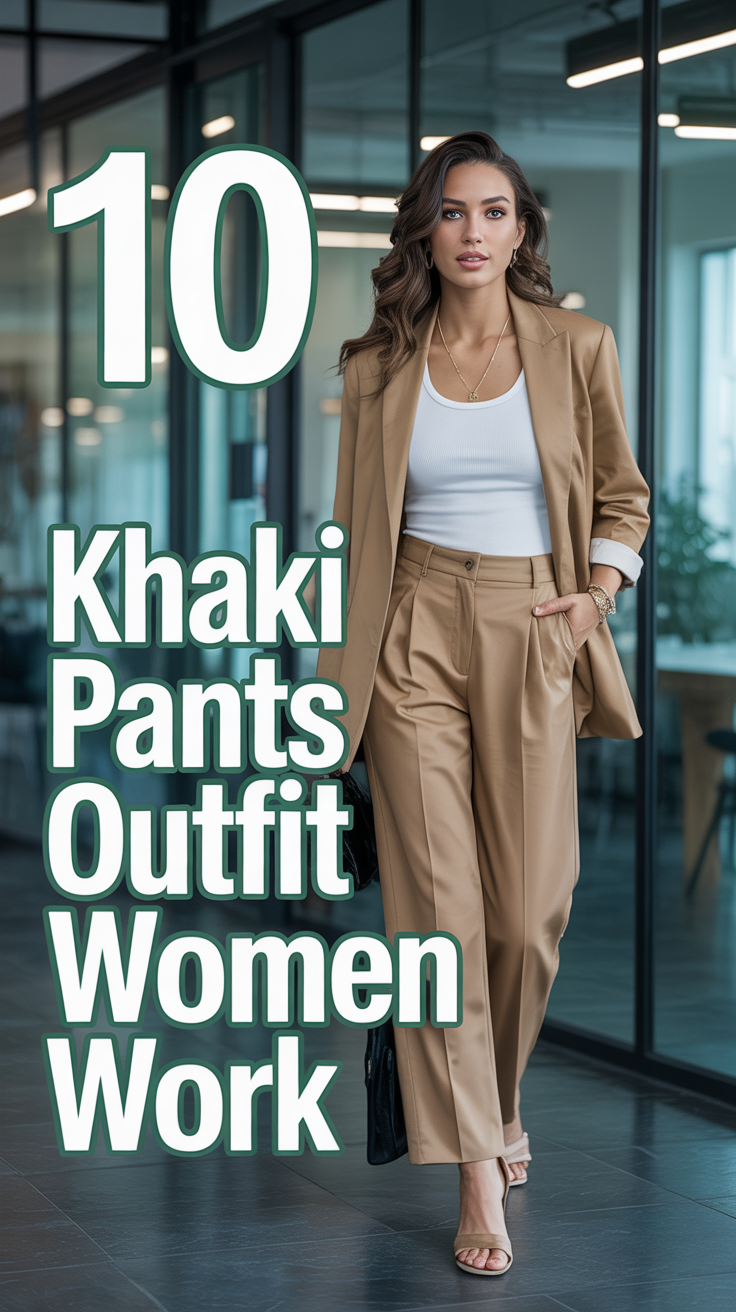 👖 10 Khaki Pants Outfit Women Work