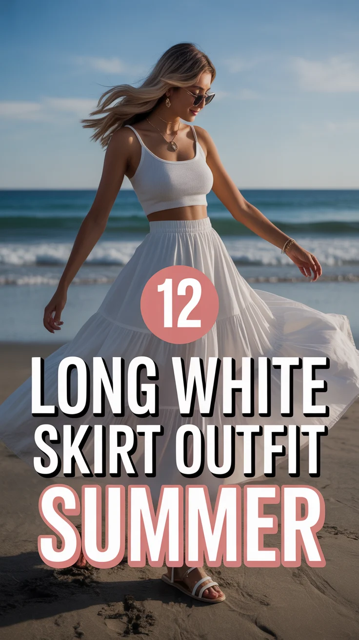 ☀️ 12 Long White Skirt Outfit Summer