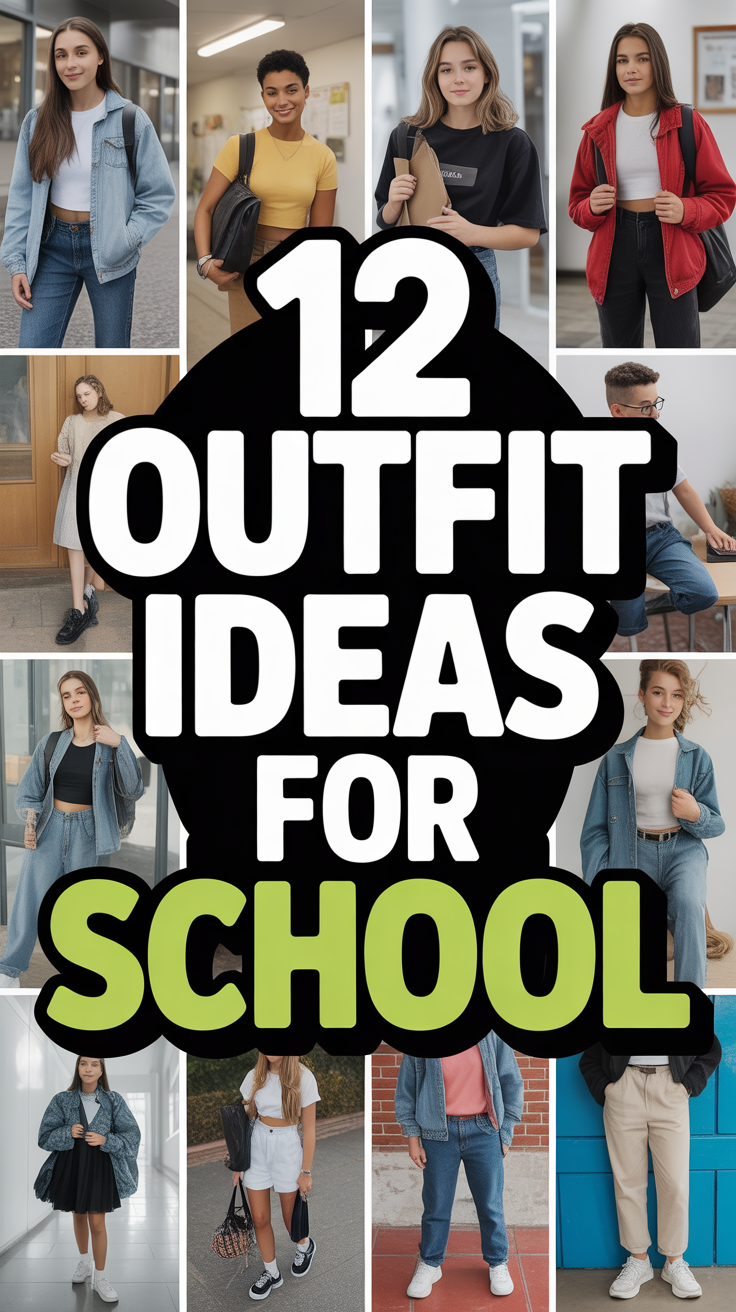 🎒 12 Outfit Ideas For School