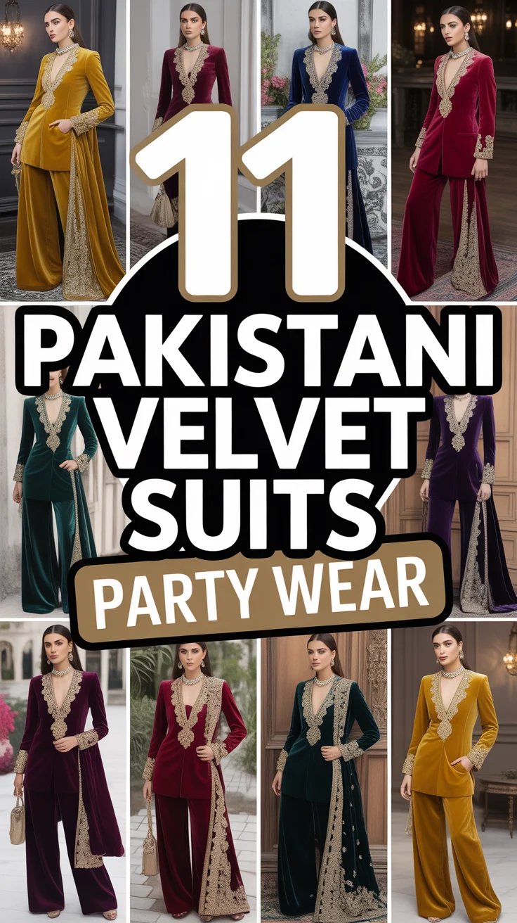 ✨ 11 Pakistani Velvet Suits Party Wear