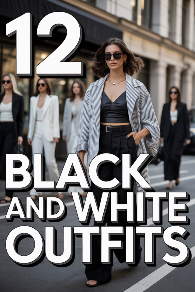 ⚫️ 12 Black And White Outfits