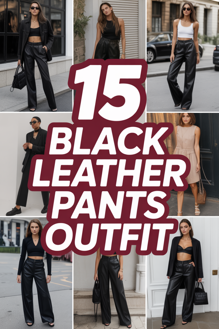 ⚡ 15 Black Leather Pants Outfit