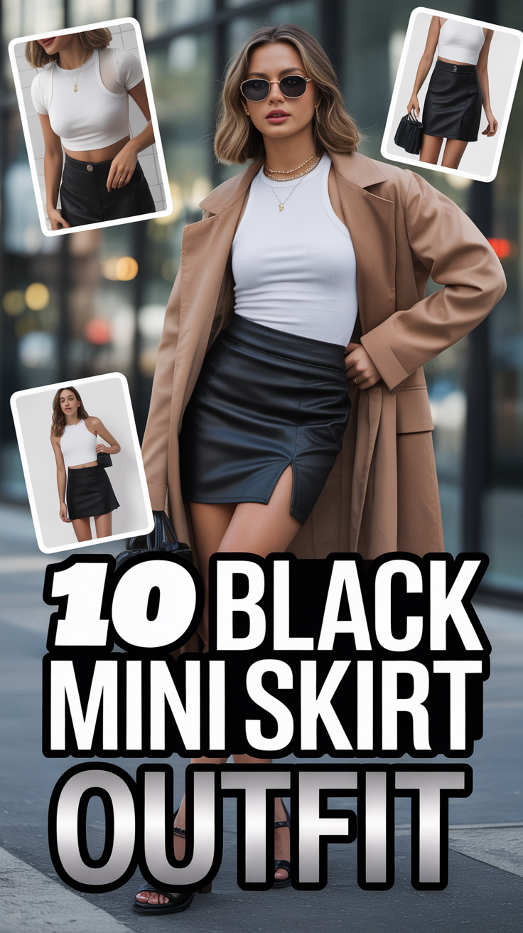 👗 10 Black Mini Skirt Outfit