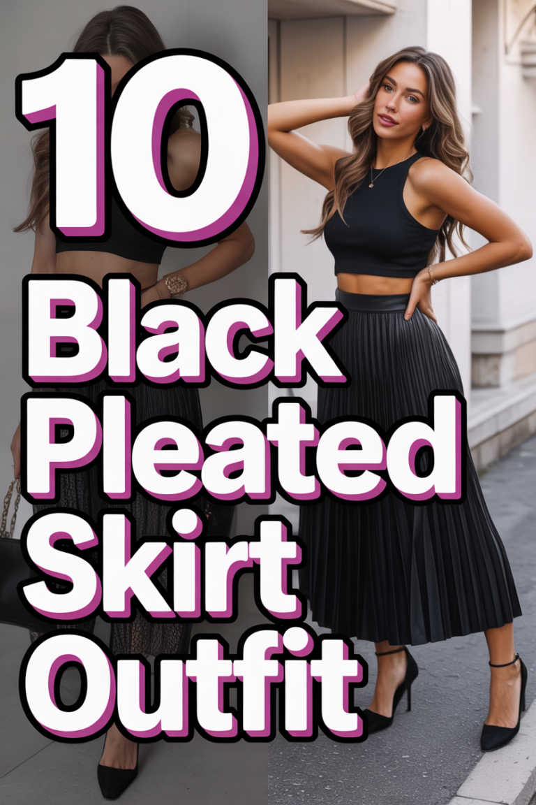 👗 10 Black Pleated Skirt Outfit
