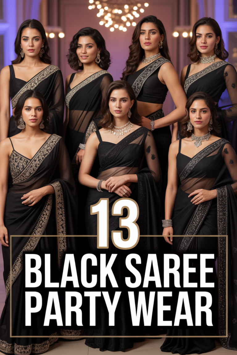 ✨ 13 Black Saree Party Wear