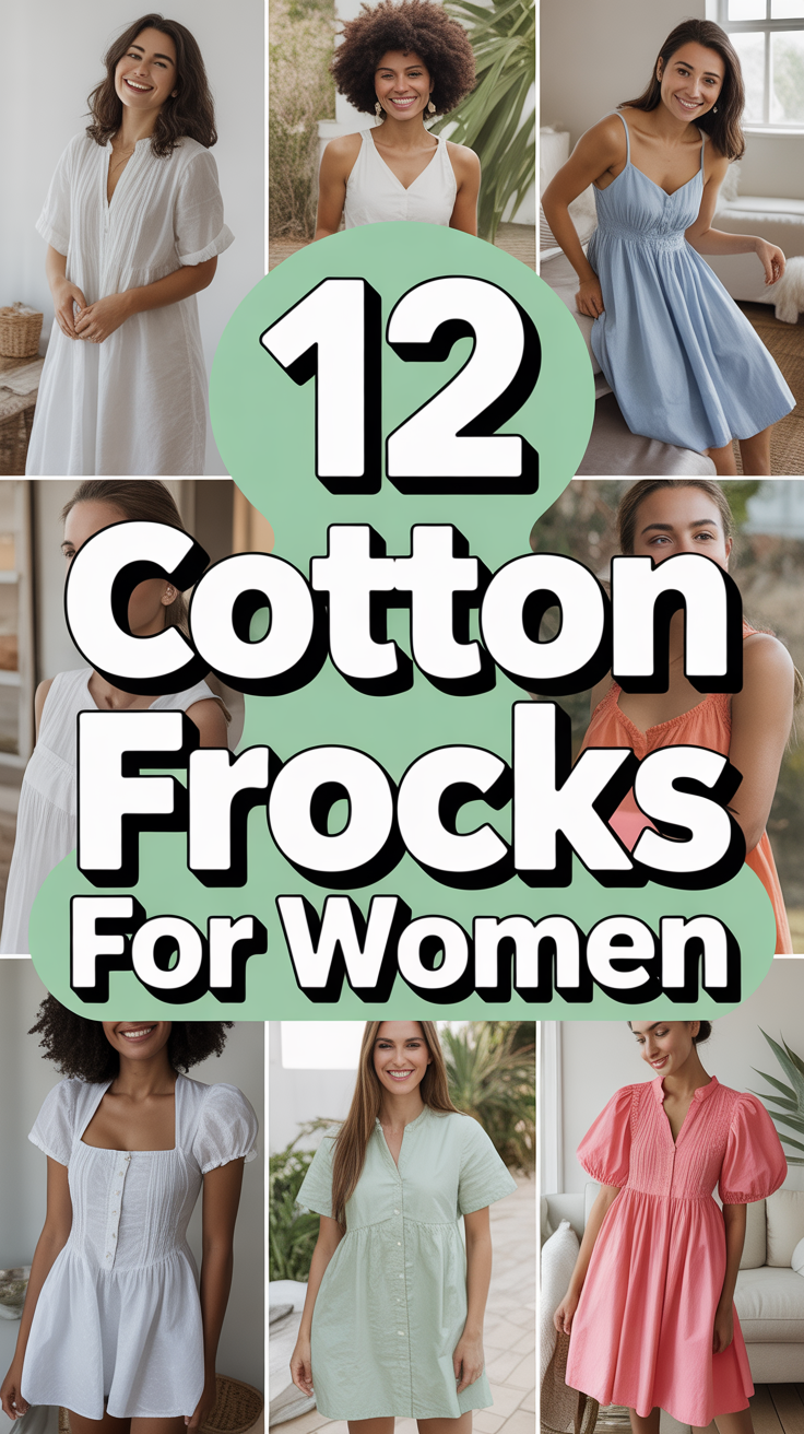 👗 12 Cotton Frocks For Women
