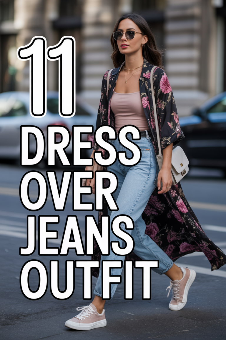 👖 11 Dress Over Jeans Outfit