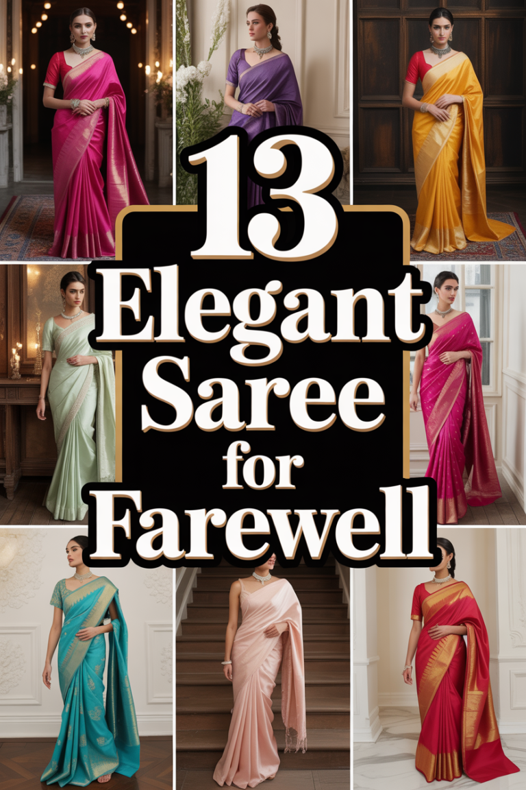 ✨ 13 Elegant Saree For Farewell
