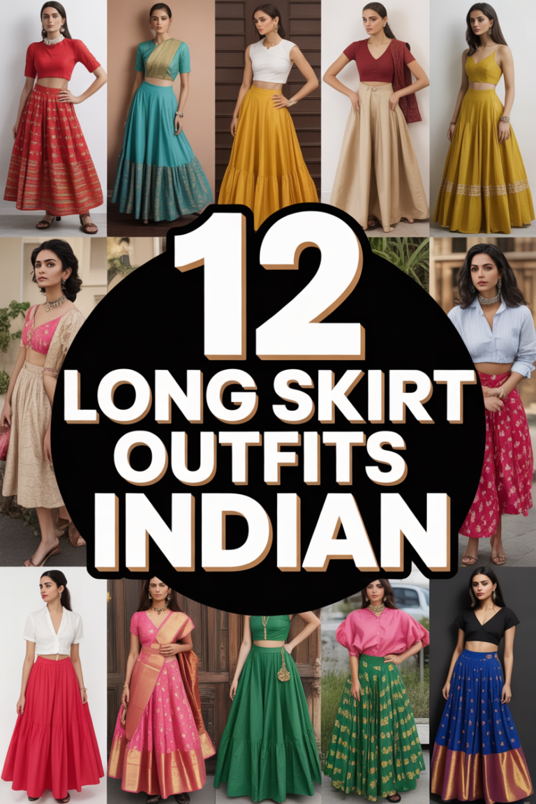 👗 12 Long Skirt Outfits Indian