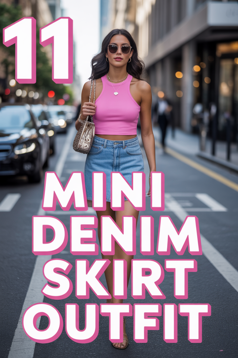 👖 11 Mini Denim Skirt Outfit