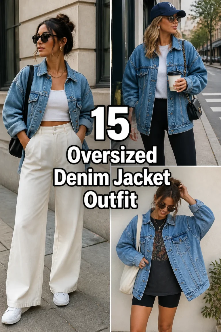 🧙 15 Oversized Denim Jacket Outfit