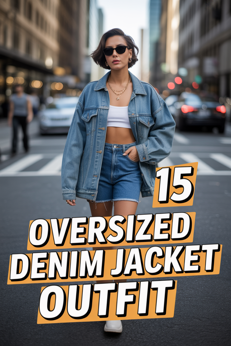 🧙 15 Oversized Denim Jacket Outfit