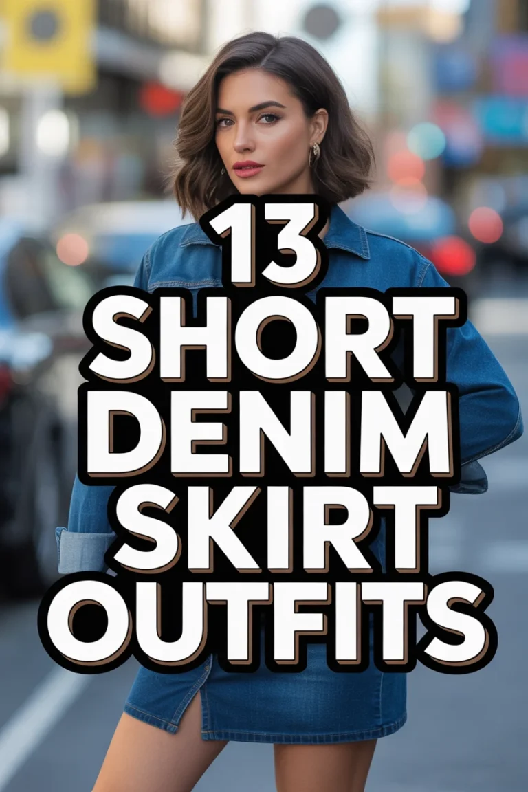 👕 13 Short Denim Skirt Outfits