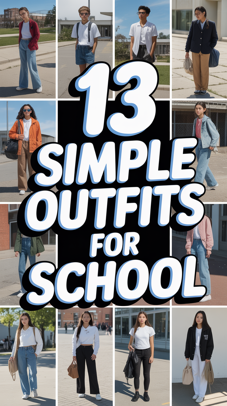 🎓 13 Simple Outfits For School