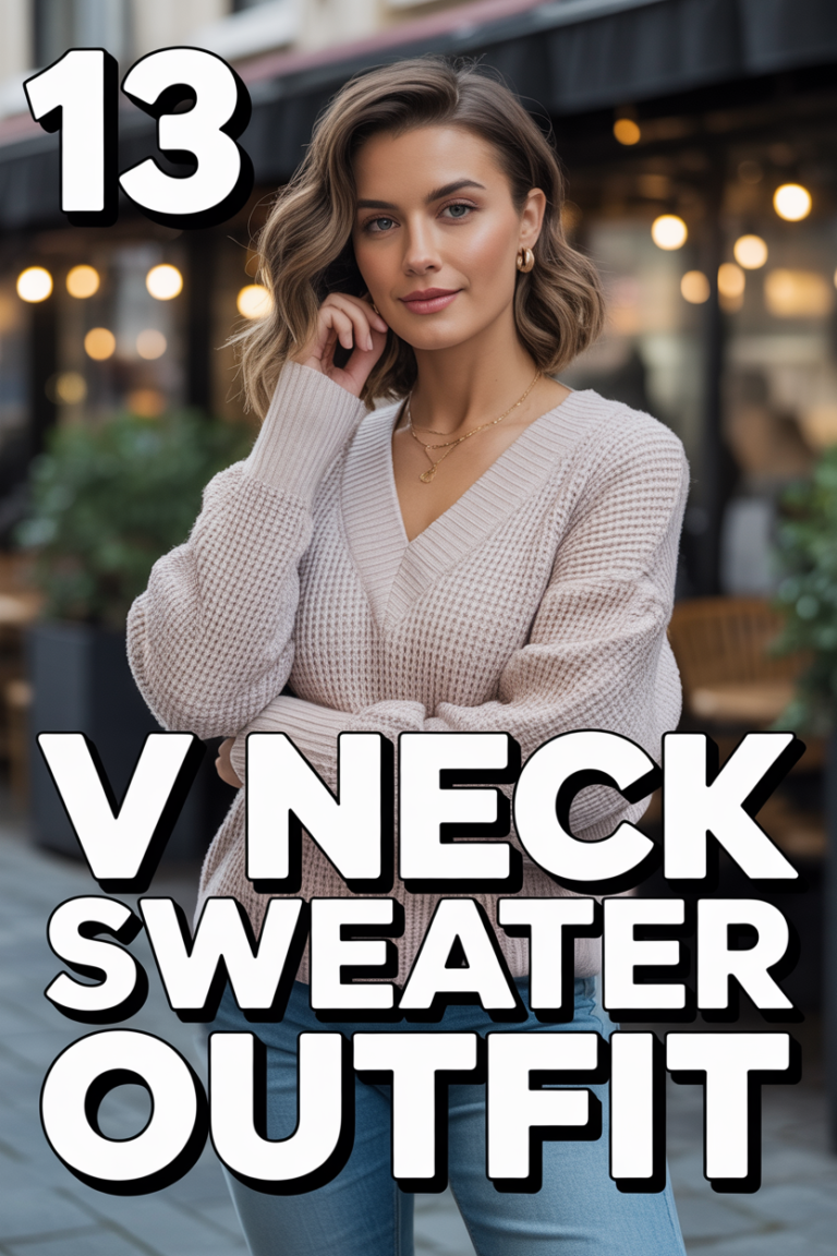 ✨ 13 V Neck Sweater Outfit
