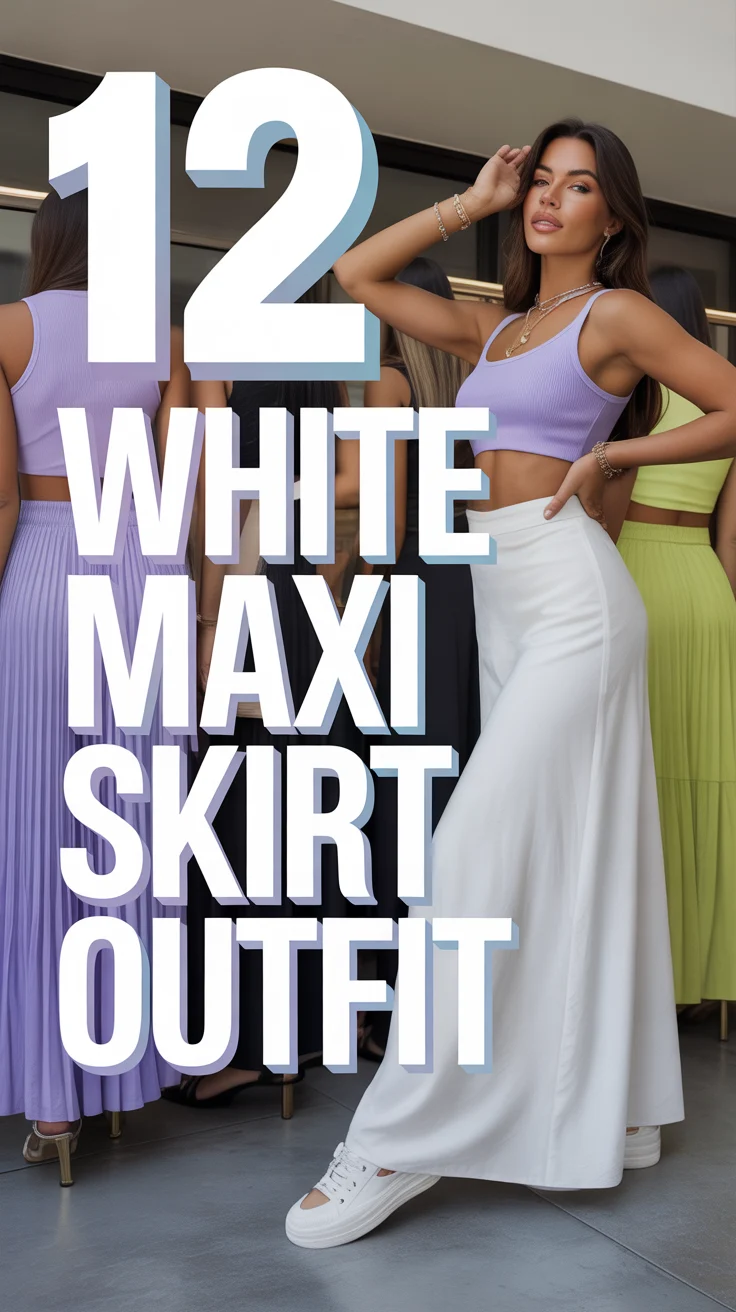 🤍 12 White Maxi Skirt Outfit