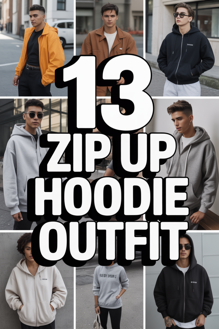 🧩 13 Zip Up Hoodie Outfit