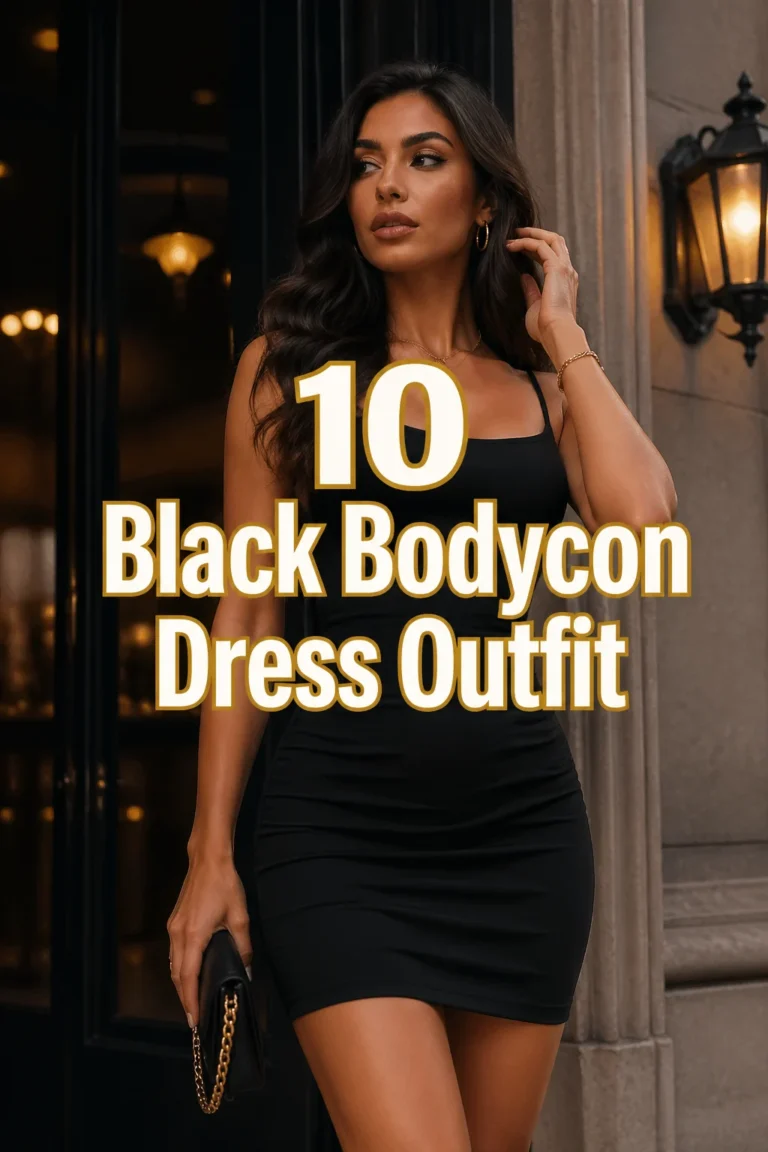 💃 10 Black Bodycon Dress Outfit
