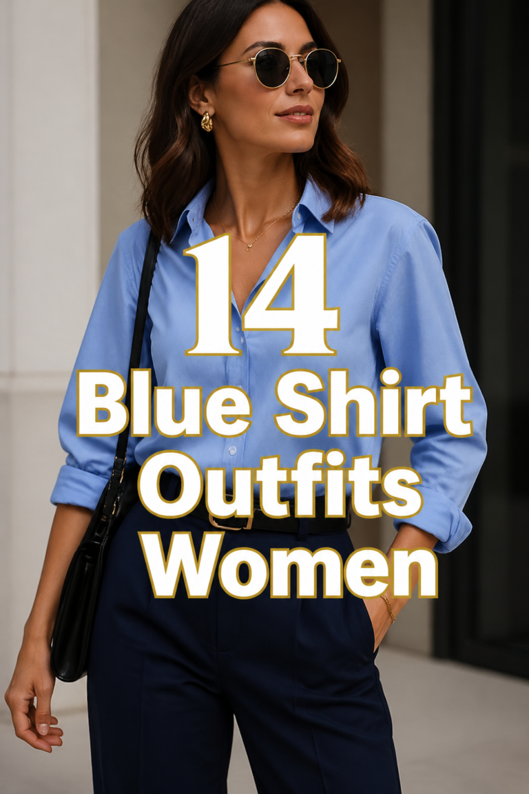👔 14 Blue Shirt Outfits Women