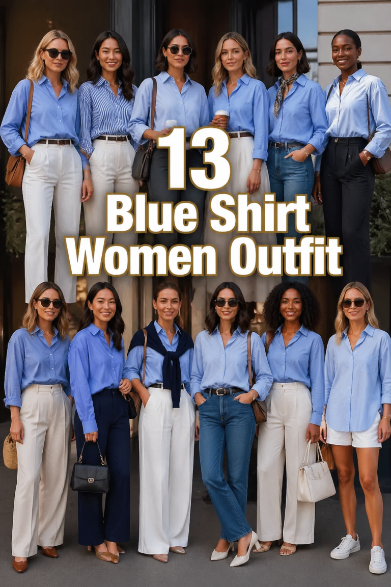 👕 13 Blue Shirt Women Outfit