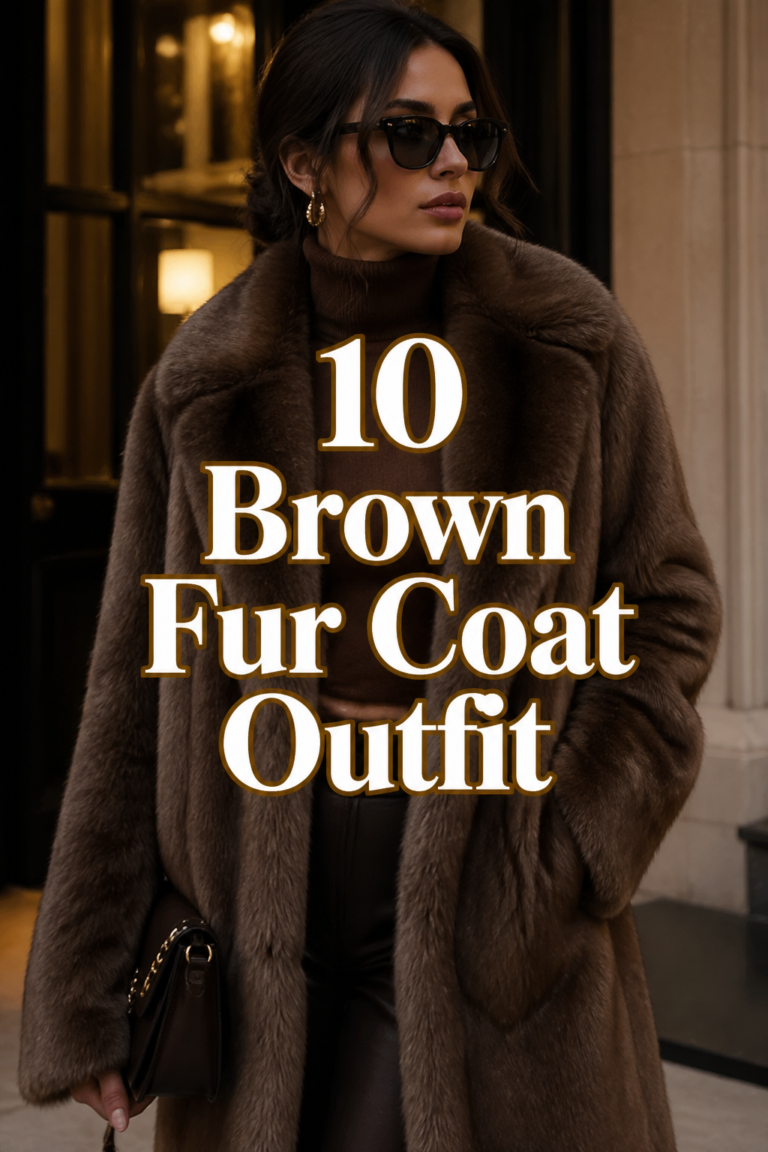 🐻 10 Brown Fur Coat Outfit