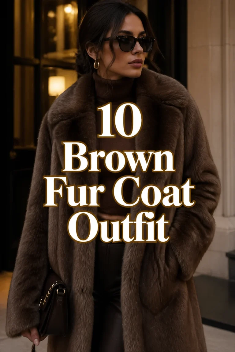 🐻 10 Brown Fur Coat Outfit