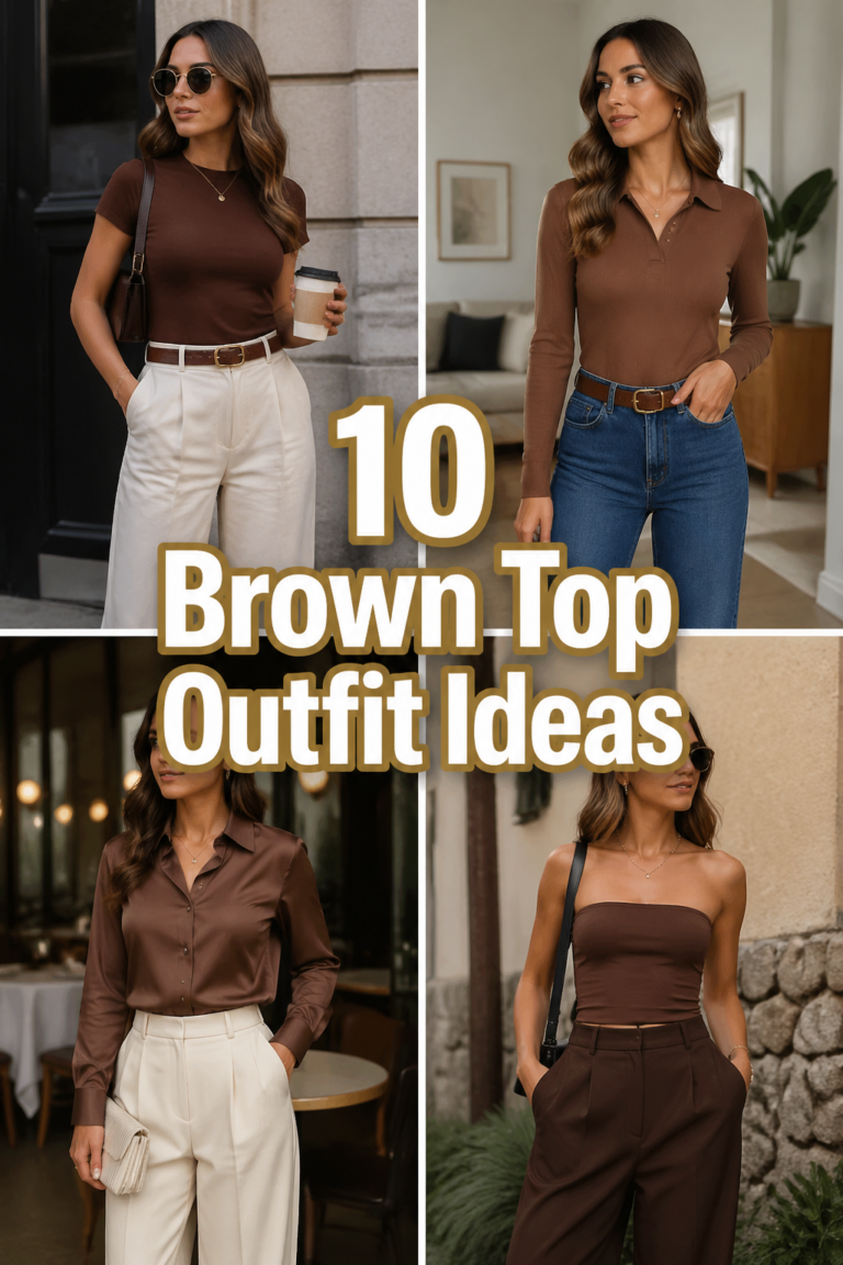 🤎 10 Brown Top Outfit Ideas