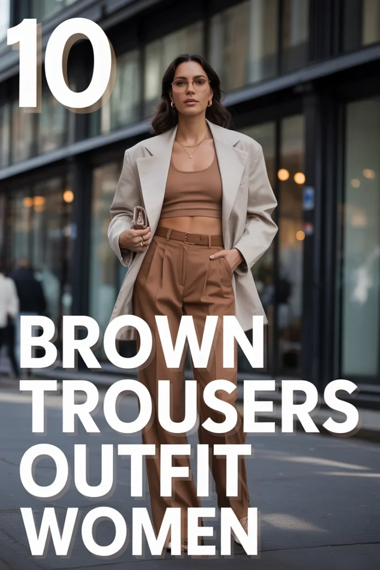 ✨ 10 Brown Trousers Outfit Women