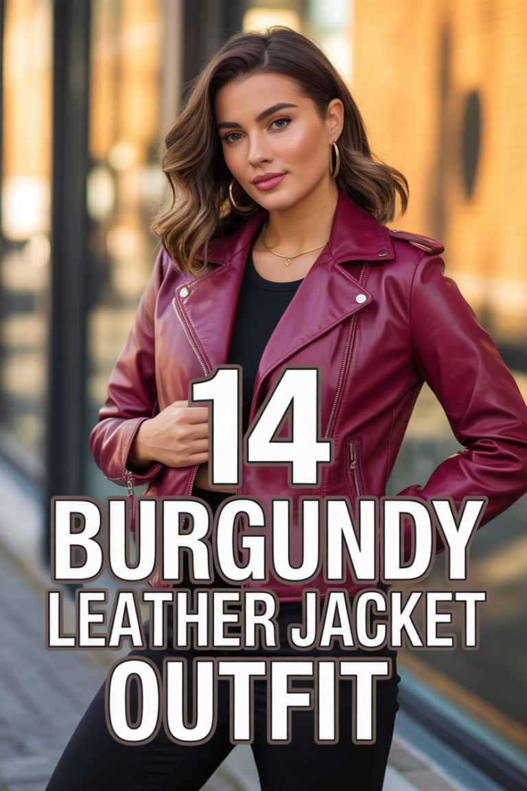 🧎 14 Burgundy Leather Jacket Outfit