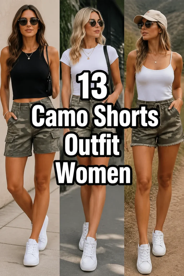🌿 13 Camo Shorts Outfit Women