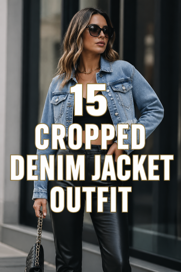 ✨ 15 Cropped Denim Jacket Outfit