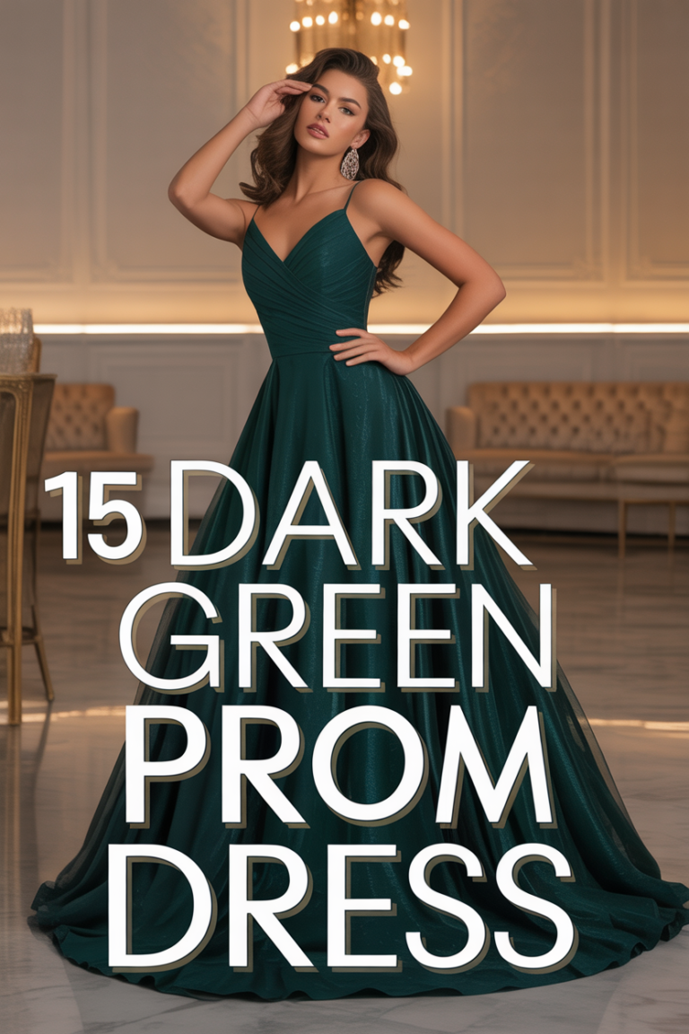 👗 15 Dark Green Prom Dress