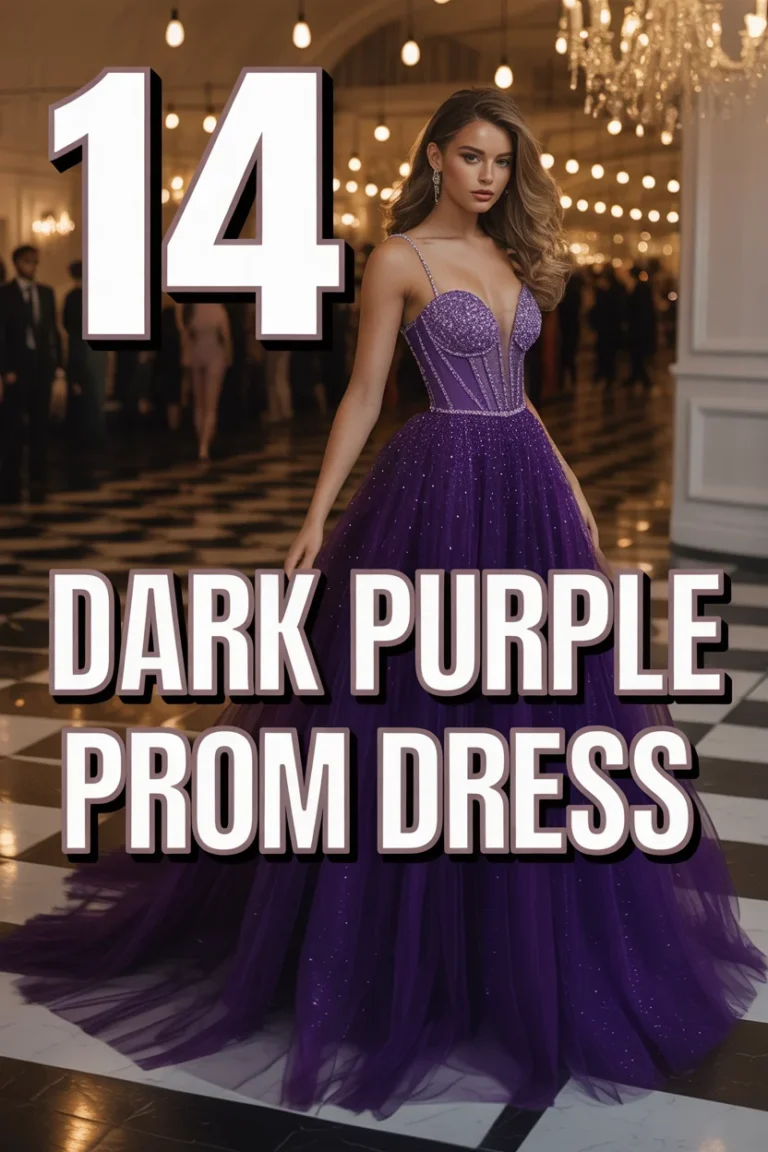 💜 14 Dark Purple Prom Dress