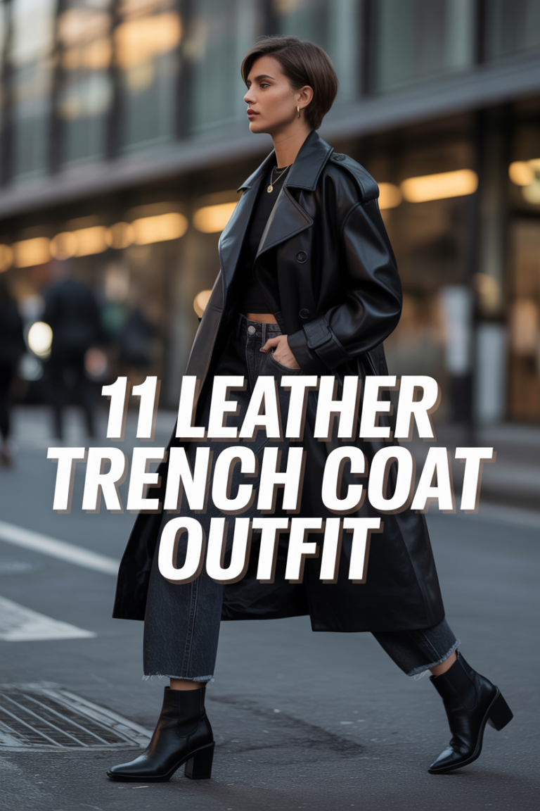 🧥 11 Leather Trench Coat Outfit