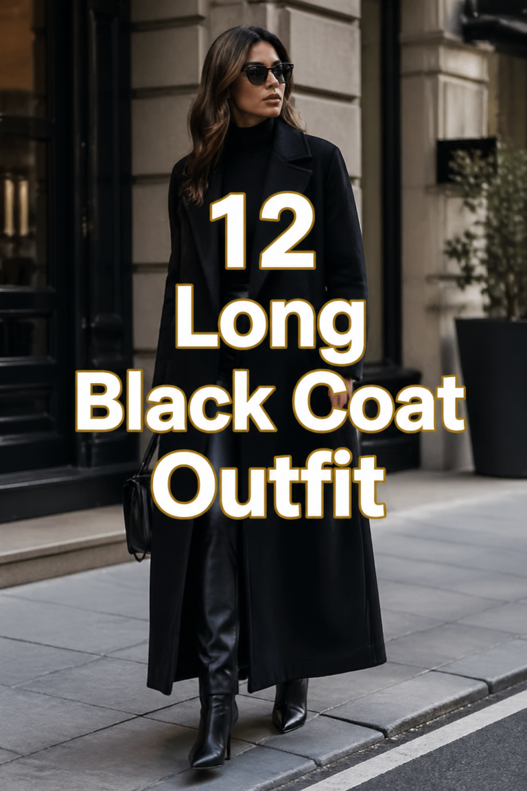 🧥 12 Long Black Coat Outfit